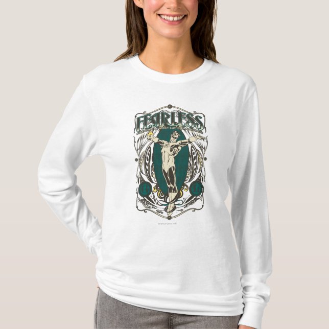 Grönt Lantern - "Fearless"-Poster T-shirt (Framsida)