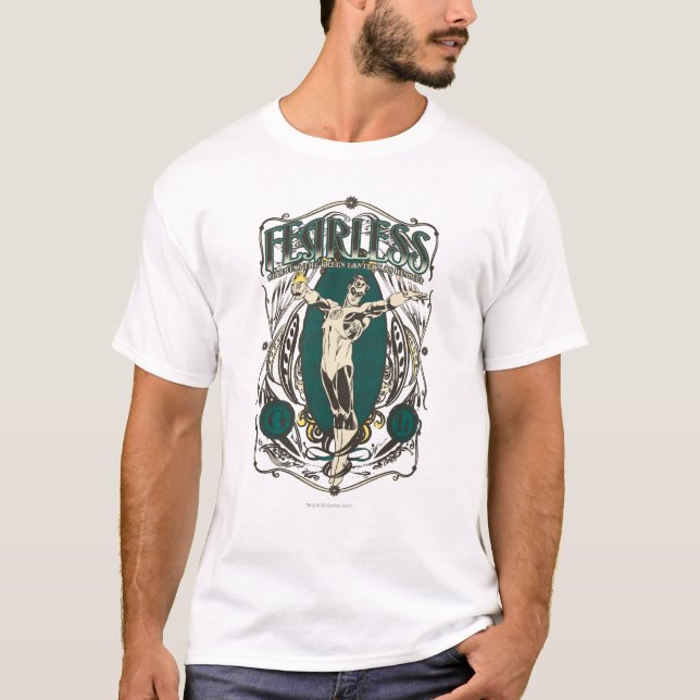 Grönt Lantern - "Fearless"-Poster Tee (Framsida)