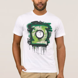 Grönt Lantern Graffiti Symbol T-shirt