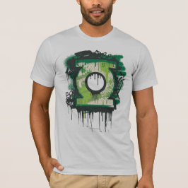 Grönt Lantern Graffiti Symbol T-shirt