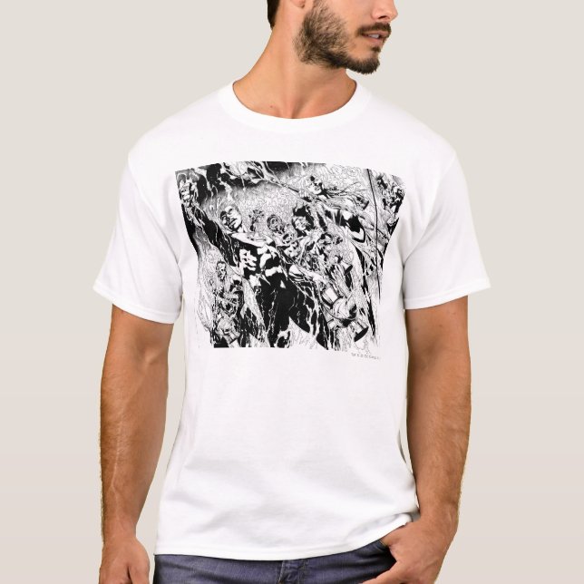 Grönt Lantern-grupp Tee Shirt (Framsida)