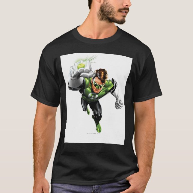 Grönt Lantern - helt återgiven, Arm Raise Tee Shirt (Framsida)