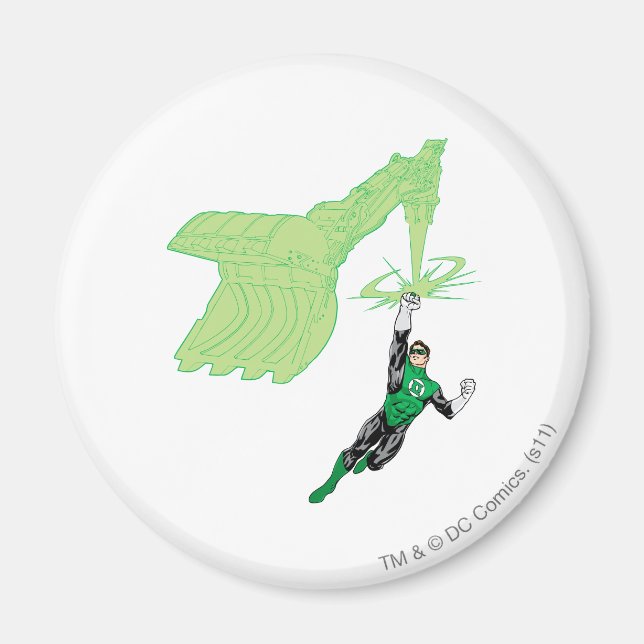 Grönt Lantern - helt återgiven, med maskin Magnet (Framsidan)