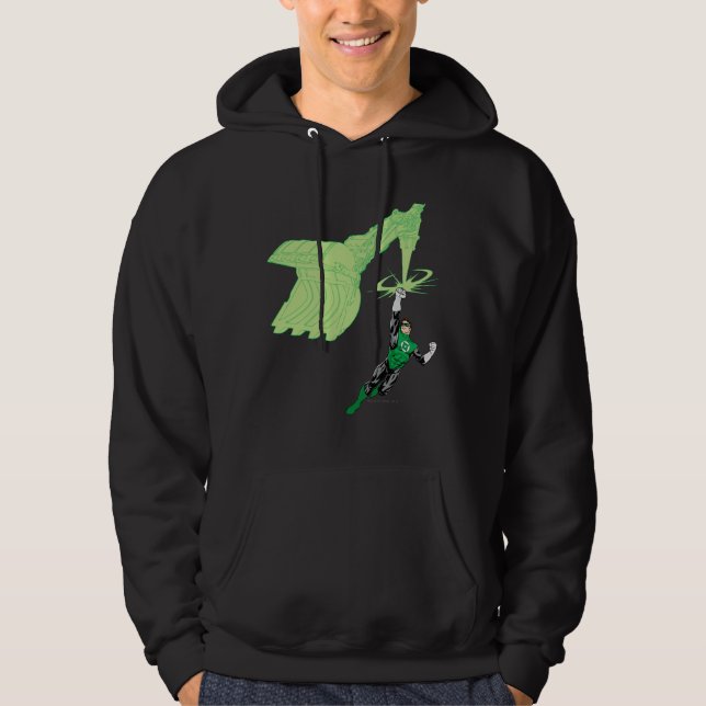 Grönt Lantern - helt återgiven, med maskin Sweatshirt (Framsida)