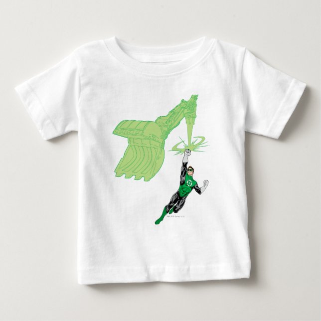 Grönt Lantern - helt återgiven, med maskin Tee Shirt (Framsida)
