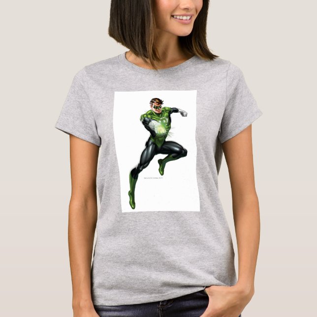 Grönt Lantern - helt återgiven, stötande Tee Shirt (Framsida)