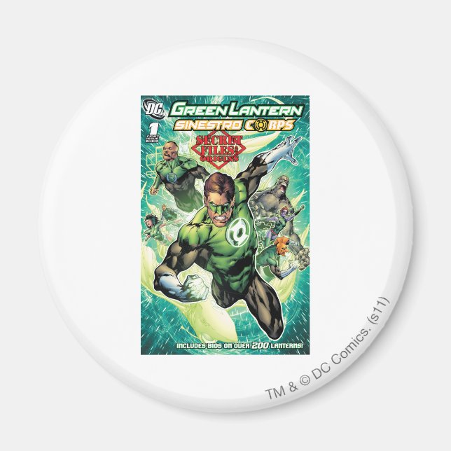 Grönt Lantern - Hemliga filer och Ursprung Cover Magnet (Framsidan)