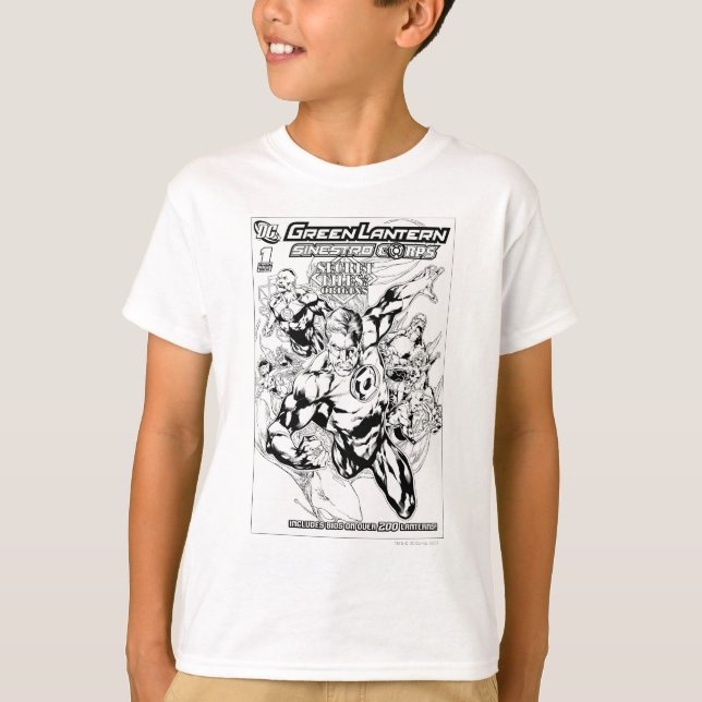 Grönt Lantern - Hemliga filer och Ursprung Cover,  T Shirt (Framsida)