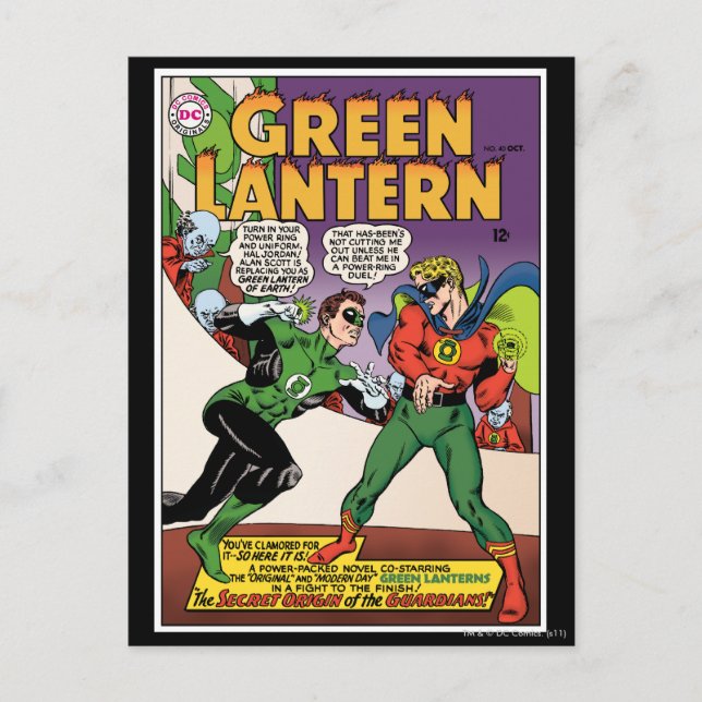 Grönt Lantern i ring Vykort (Framsida)