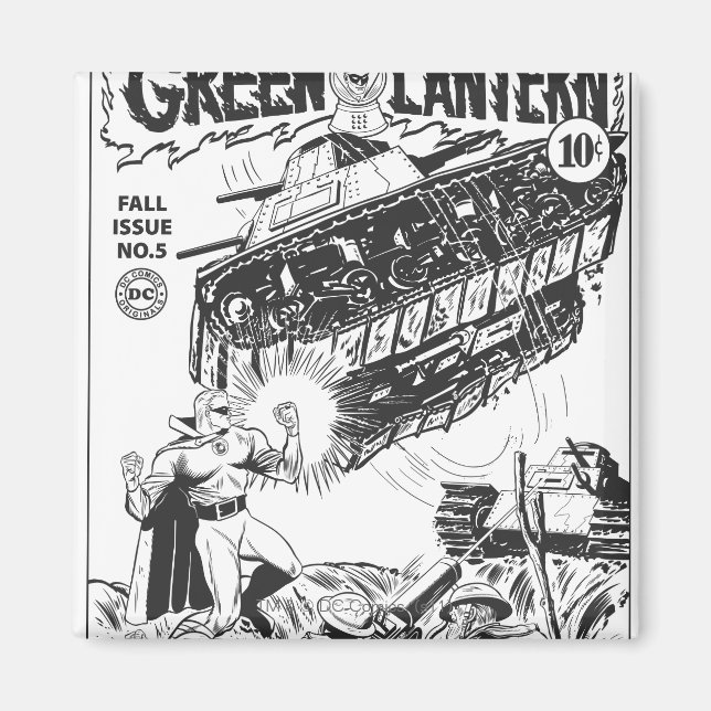 Grönt Lantern i skyttegravarna, Svartvitt Magnet (Framsidan)