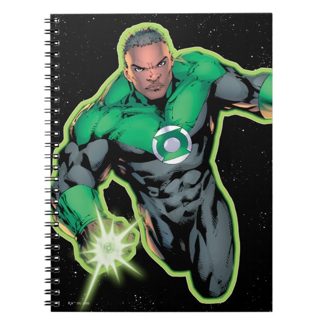 Grönt Lantern John Stewart Anteckningsbok (Framsidan)