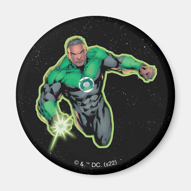 Grönt Lantern John Stewart Magnet (Framsidan)