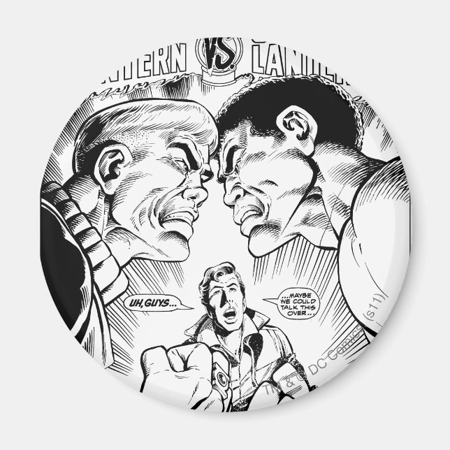 Grönt Lantern kontra Grönt Lantern, Black and Whit Magnet (Framsidan)