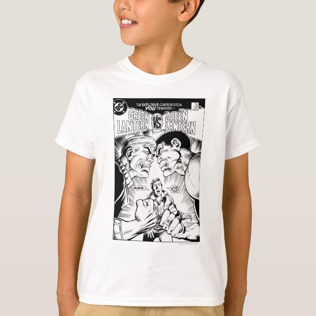Grönt Lantern kontra Grönt Lantern, Black and Whit T Shirt (Framsida)