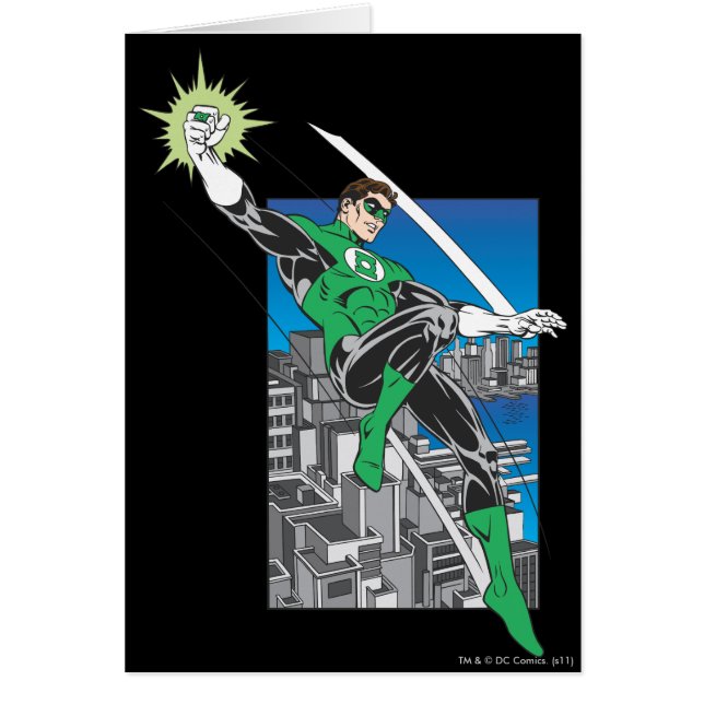 Grönt Lantern Lands i City Hälsningskort (Framsidan)