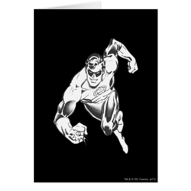 Grönt Lantern Leaps Vidarebefordra Hälsningskort (Framsidan)