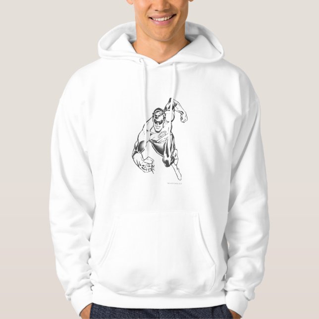 Grönt Lantern Leaps Vidarebefordra Hoodie (Framsida)