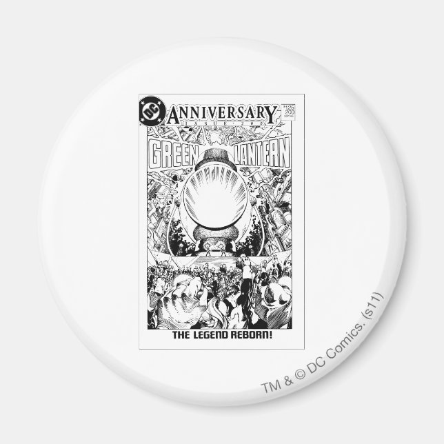 Grönt Lantern - Legend Reborn, Black and White Magnet (Framsidan)