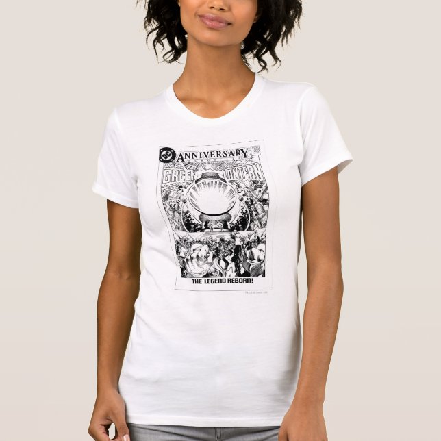 Grönt Lantern - Legend Reborn, Black and White Tee Shirt (Framsida)