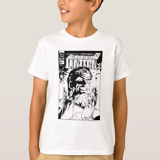 Grönt Lantern - många Ringar, Svartvitt Tröja (Framsida)