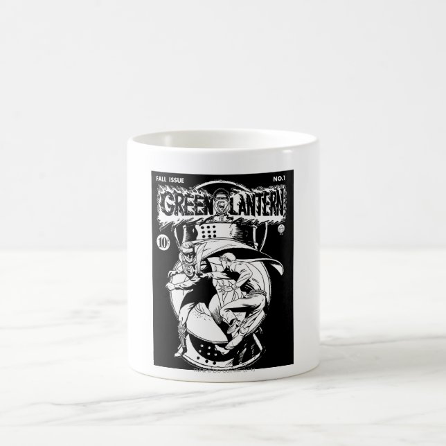 Grönt Lantern med kamouflage, svartvitt Kaffemugg (Center)