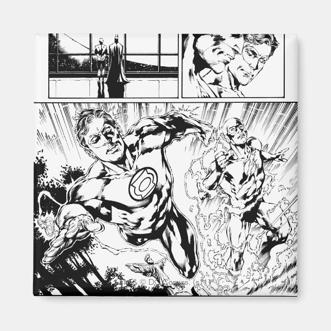 Grönt Lantern och Flash Panel 2 Magnet (Framsidan)