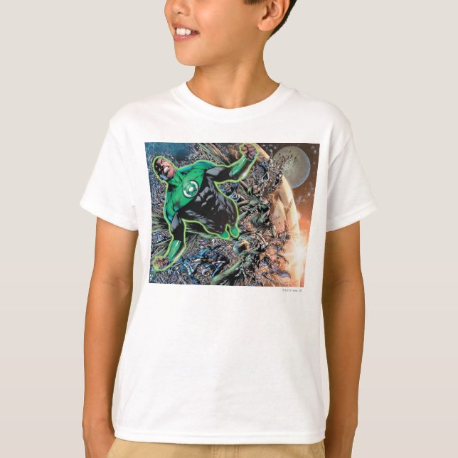 Grönt Lantern och Måne T-shirt (Framsida)