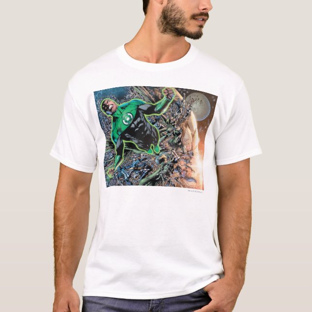 Grönt Lantern och Måne T-shirt (Framsida)