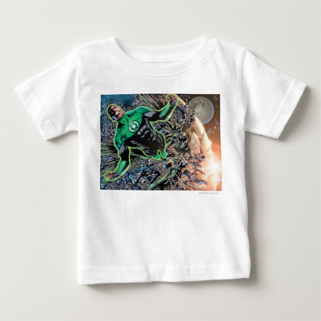 Grönt Lantern och Måne Tee Shirt (Framsida)