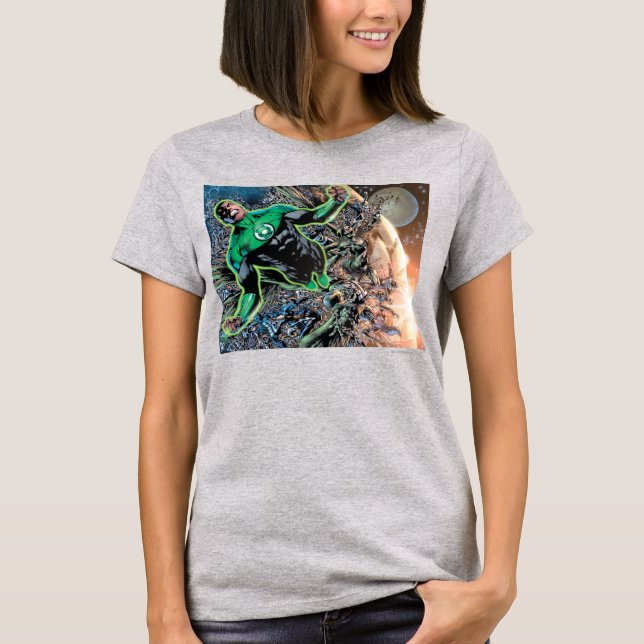 Grönt Lantern och Måne Tee Shirt (Framsida)