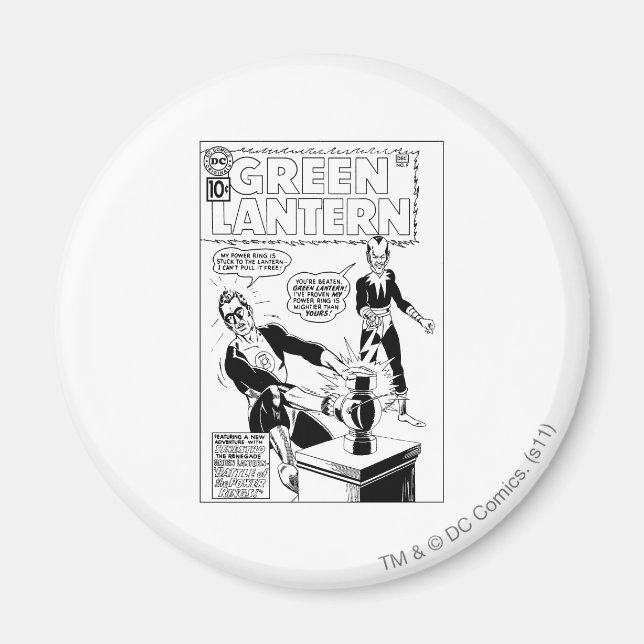 Grönt Lantern och Sinestro Cover, Black and White Magnet (Framsidan)