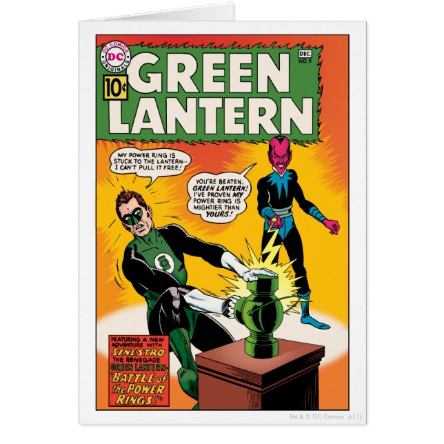 Grönt Lantern och Sinestro Cover Hälsningskort (Framsidan)