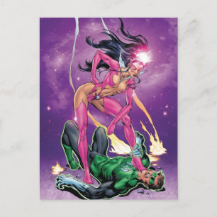 Grönt Lantern och Star Sapphire - Färg Vykort