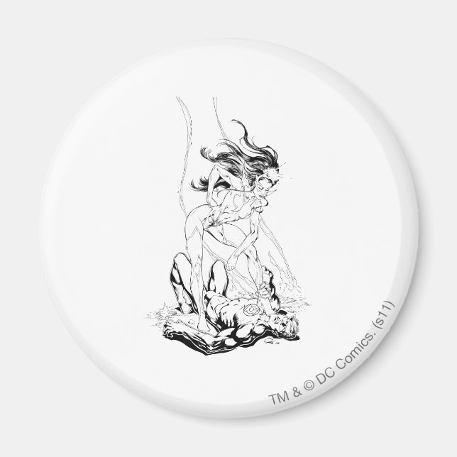 Grönt Lantern och Star Sapphire Magnet (Framsidan)