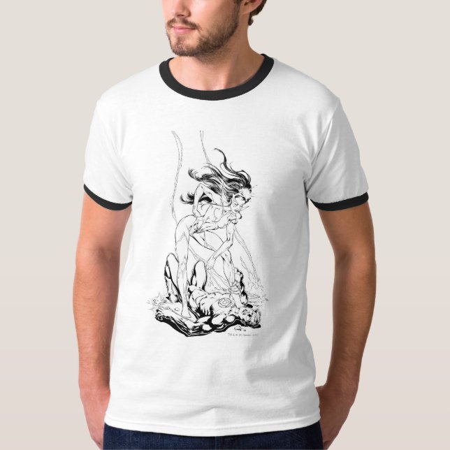 Grönt Lantern och Star Sapphire T Shirt (Framsida)