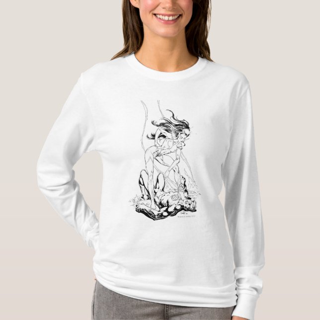 Grönt Lantern och Star Sapphire Tee (Framsida)