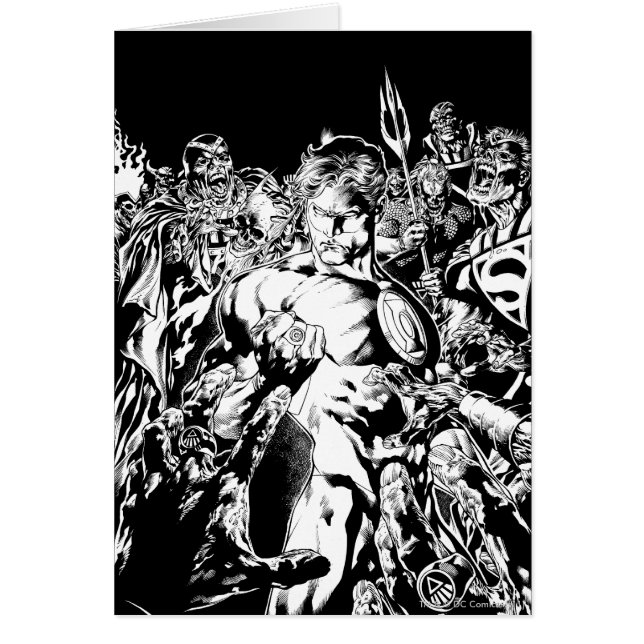 Grönt Lantern, omgiven Hälsningskort (Framsidan)