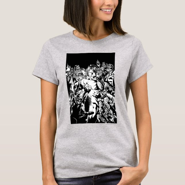 Grönt Lantern, omgiven Tee Shirt (Framsida)