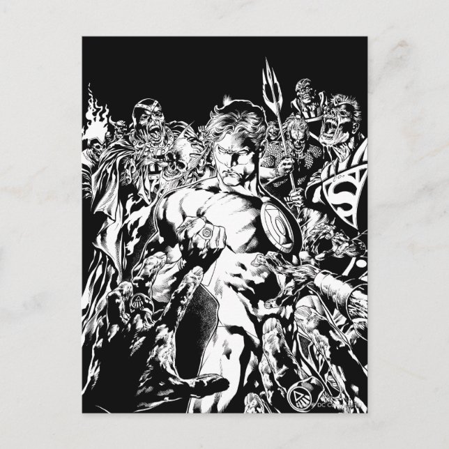 Grönt Lantern, omgiven Vykort (Framsida)