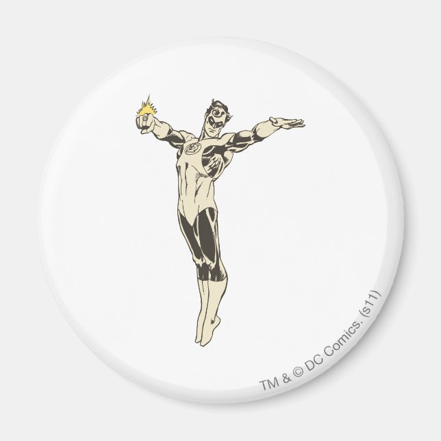 Grönt Lantern Poses Magnet (Framsidan)