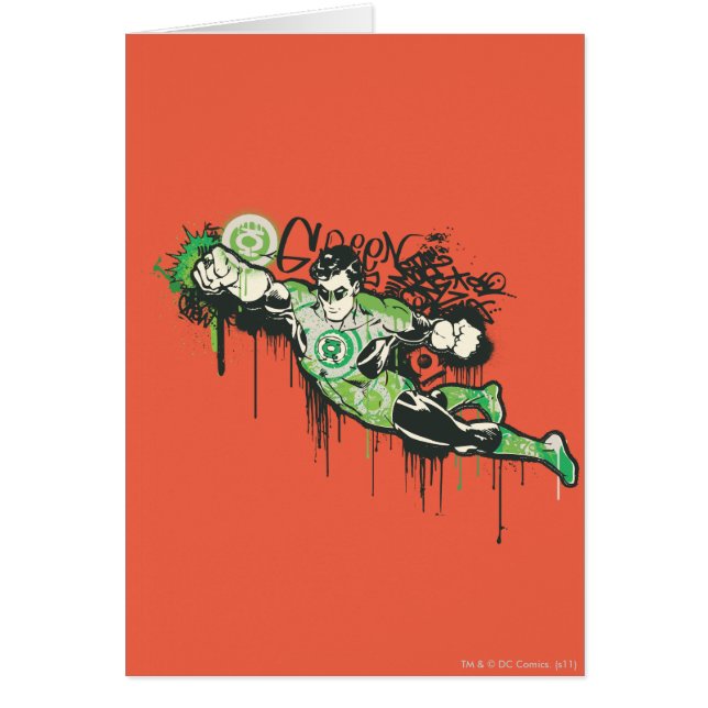 Grönt Lantern - Poster med avbrutet Oskuld Hälsningskort (Framsidan)