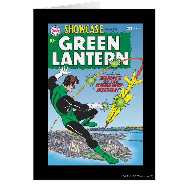 Grönt Lantern - Runaway Missile Hälsningskort (Framsidan)