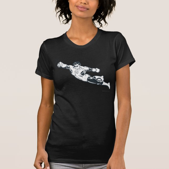 Grönt Lantern Slår BW T Shirt (Framsida)