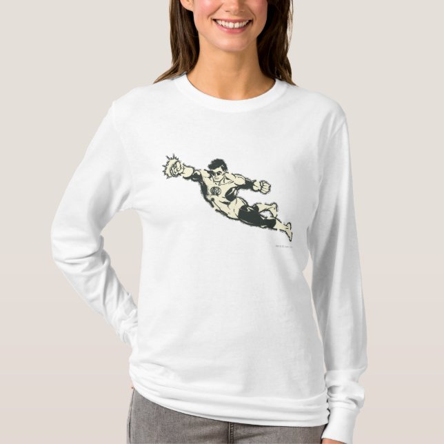 Grönt Lantern Slår Grunge T-shirt (Framsida)