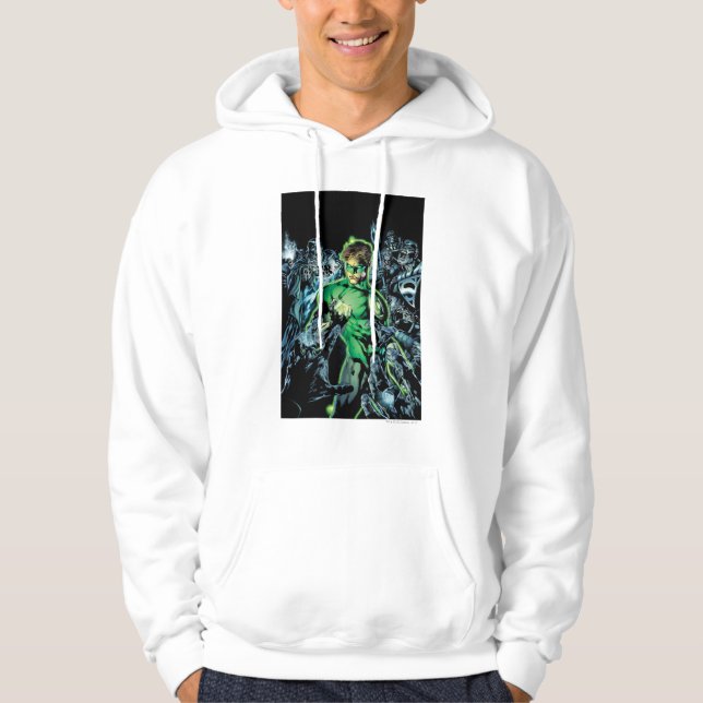 Grönt Lantern Surround - Färg Hoodie (Framsida)