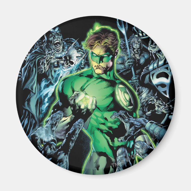 Grönt Lantern Surround - Färg Magnet (Framsidan)