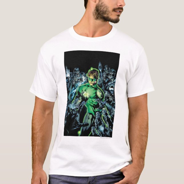 Grönt Lantern Surround - Färg Tee Shirt (Framsida)
