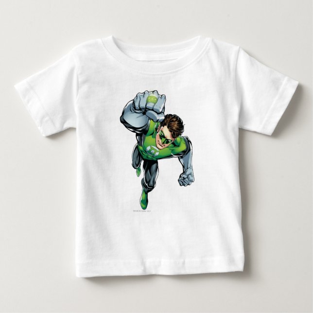 Grönt Lantern - Tecknad, Arm Raise T-shirt (Framsida)