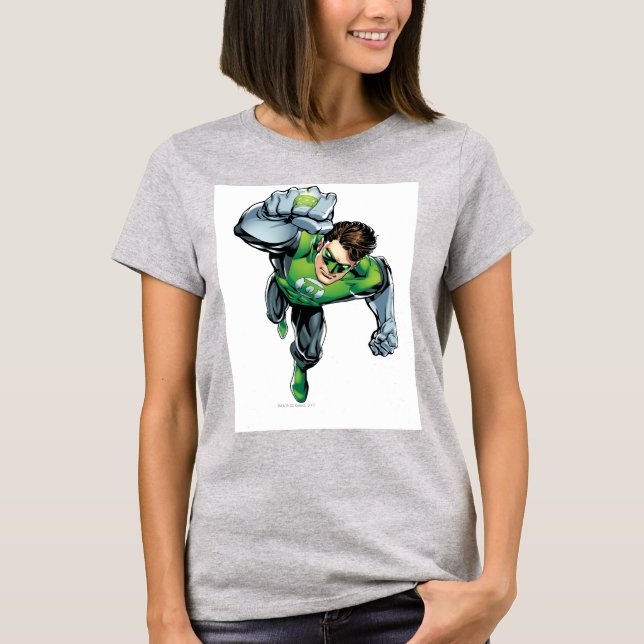 Grönt Lantern - Tecknad, Arm Raise T-shirt (Framsida)