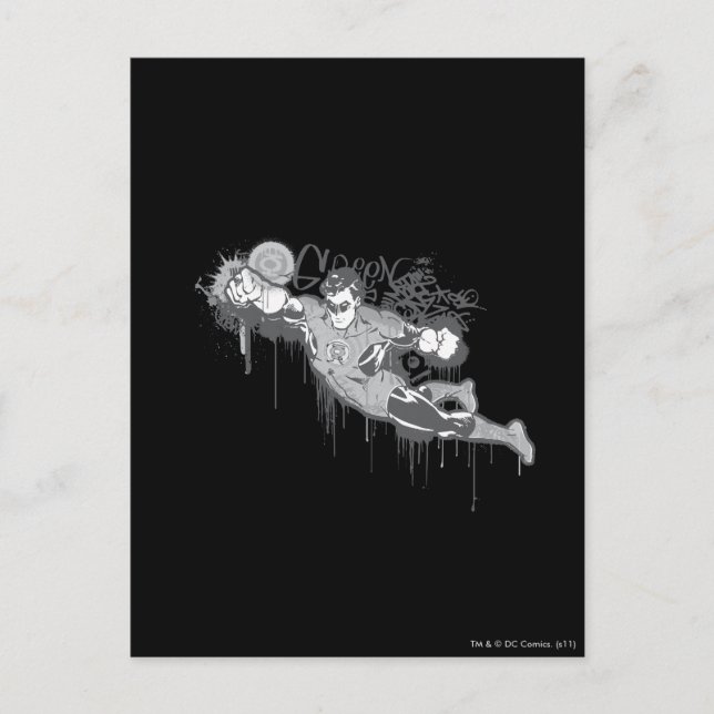 Grönt Lantern - Twisted Oskuld BW Vykort (Framsida)